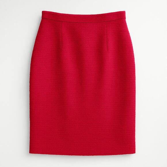CHANEL Red Pencil Skirt - 80s Vintage - Picture 2 of 10